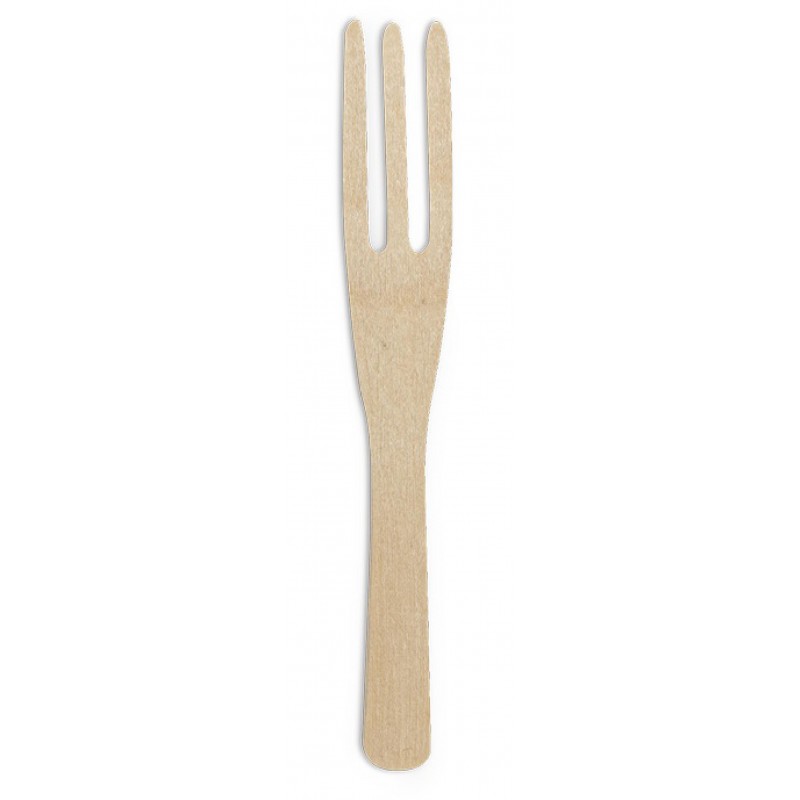 Mini forchetta legno – Jungle Green Addicted - Wooden Mini Fork - Hot & Cold use - 100 pz - 8 cm, JL689260