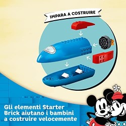 LEGO Disney Mickey and Friends Il Razzo Spaziale di Topolino e Minnie, Giocattoli per Bambini di 4 Anni con 2 Minifigure, 10774