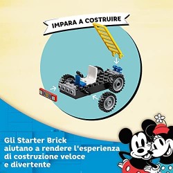 LEGO Disney Mickey and Friends Autopompa e Caserma di Topolino e i Suoi Amici con un Camion dei Pompieri Giocattolo, 10776