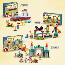 LEGO Disney Topolino e Amici Vacanza in Campeggio con Topolino e Minnie, con Pluto, Macchina e Camper Giocattolo, Giochi per Bam
