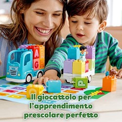 LEGO - DUPLO My First Camion dell Alfabeto, con 2 Personaggi e un OrSetto, Gioco e Idea Regalo per Bambini +1 Anno e Mezzo, 1091