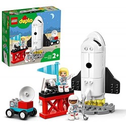 LEGO DUPLO Town Missione dello Space Shuttle, Set da Costruzione per Bambini 2 anni in su con Minifigure di Astronauti, 10944