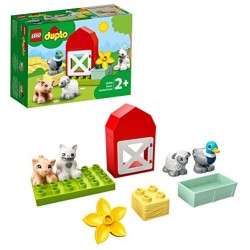 LEGO DUPLO Town Gli Animali della Fattoria, Giocattoli per Bambini 2 Anni con Anatra, Maiale, Pecora e Gatto, 10949