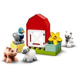 LEGO DUPLO Town Gli Animali della Fattoria, Giocattoli per Bambini 2 Anni con Anatra, Maiale, Pecora e Gatto, 10949