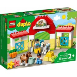 LEGO Duplo Town Maneggio, Giocattoli per Bambini 2+ Anni, Playset con Stalla e Pony, Giochi Prima Infanzia, 10951