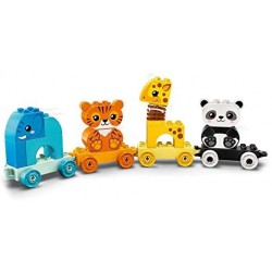 LEGO Duplo Il Treno degli Animali con Elefante, Tigre, Panda e Giraffa, Costruzioni per Bambini 1,5 Anni, 10955