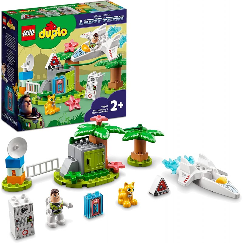 LEGO DUPLO Disney e Pixar La Missione Planetaria di Buzz Lightyear, Giochi per Bambini dai 2 Anni, Set con Astronave e Robot Gio
