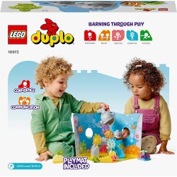 LEGO 10972 - DUPLO Animali dell’Oceano, Giochi Educativi per Bambini dai 2 Anni in su con Balena, Pesce e Tartaruga - LG10972