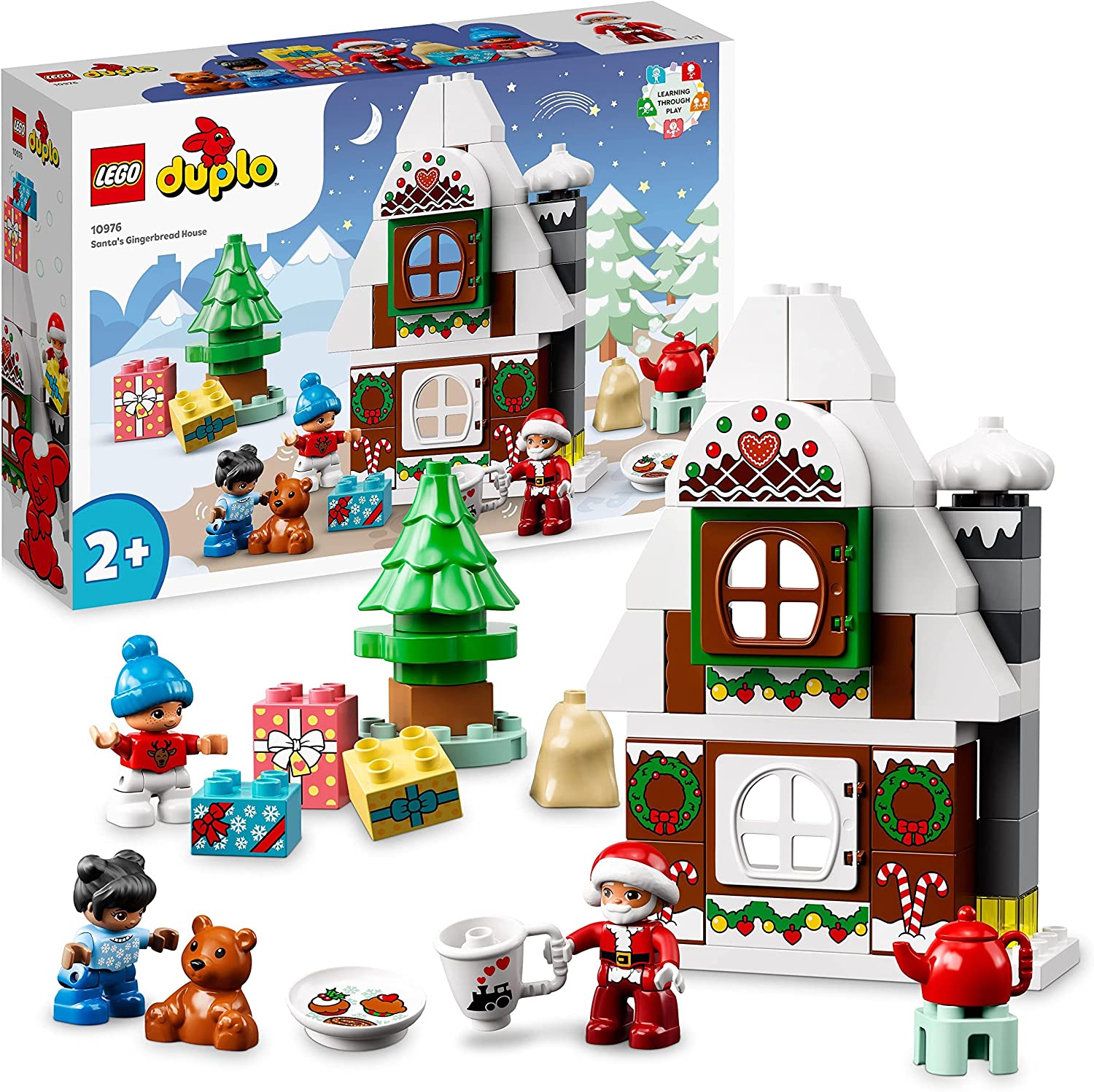 LEGO 10976 DUPLO - Casa di Pan di Zenzero di Babbo Natale con Regali e  Figure di Bambino e Bambina - LG10976
