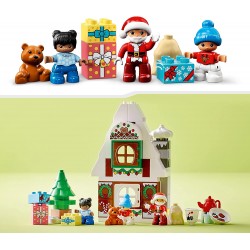 LEGO 10976 DUPLO - Casa di Pan di Zenzero di Babbo Natale con Regali e Figure di Bambino e Bambina - LG10976