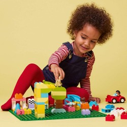 LEGO DUPLO Base Verde, Tavola Classica per Mattoncini, Piattaforma Giocattolo, Superfice di Costruzione per Bambini e Ragazzi, 1