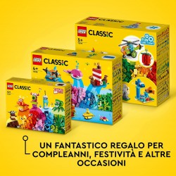 LEGO Classic Divertimento Creativo sull’Oceano, Giocattoli Creativi per Bambini dai 4 Anni in su, Idee Regalo, Mattoncini da Cos