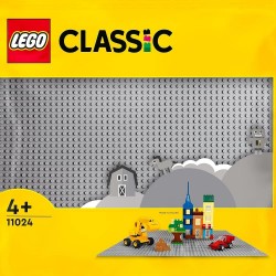 LEGO Classic Base Grigia, Tavola per Costruzioni Quadrata con 48x48 Bottoncini, Piattaforma Classica per Mattoncini per Costruir