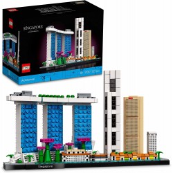LEGO Architecture Singapore, Modellismo, Set di Costruzioni per Adulti della Collezione Skyline, 21057