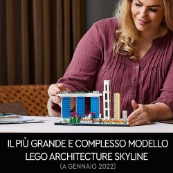 LEGO Architecture Singapore, Modellismo, Set di Costruzioni per Adulti della Collezione Skyline, 21057