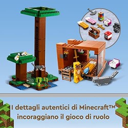 LEGO Minecraft La Casa sull Albero Moderna, Giocattoli per Bambini di 9 Anni con il Personaggio di Charged Creeper, 21174