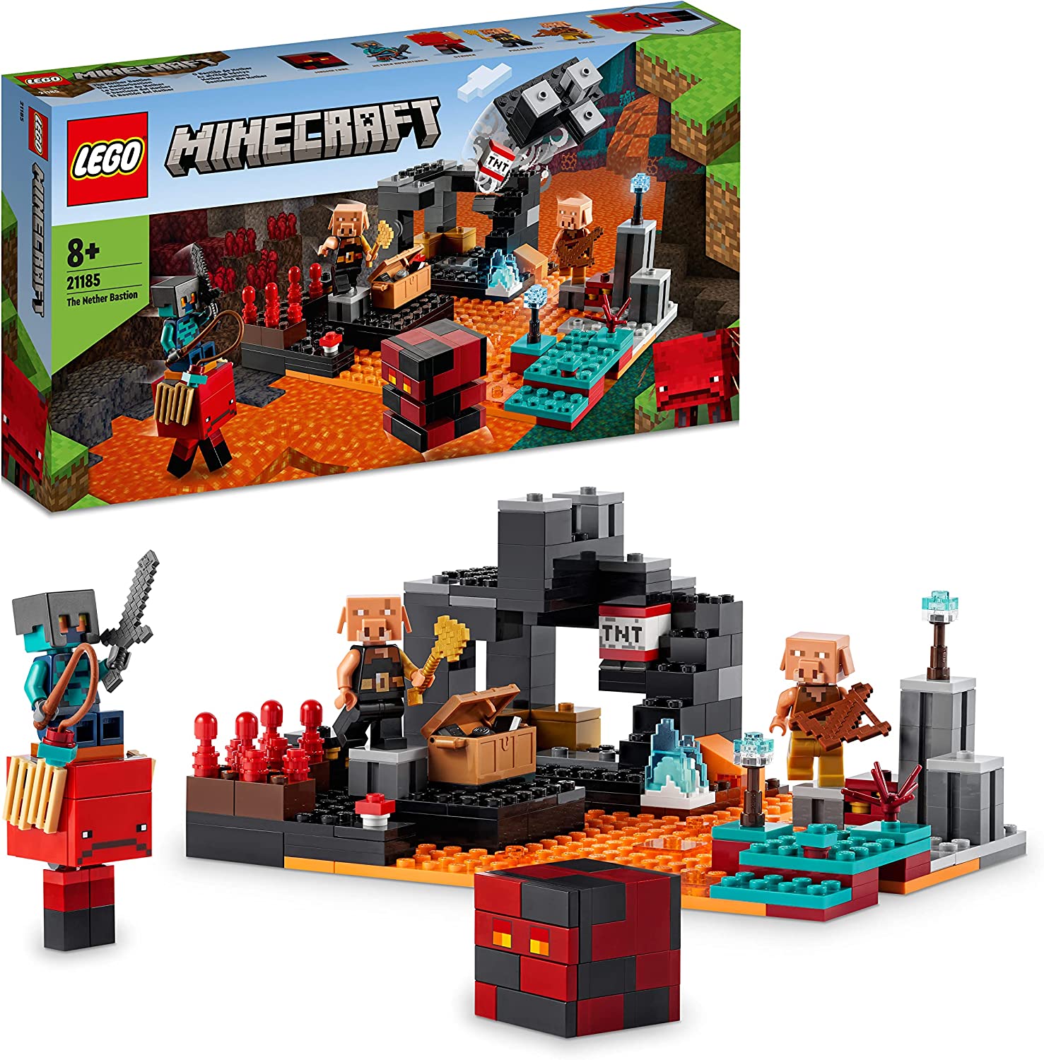 LEGO Minecraft Il Bastione del Nether, Modellino da Costruire, Castello  Giocattolo con Personaggi Piglin, Giochi per Bambini da