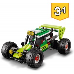 LEGO Creator 3in1 Buggy Fuoristrada, Set di Macchine Giocattolo, Escavatore, Veicolo Multiterreno, Giochi per Bambini dai 7 Anni