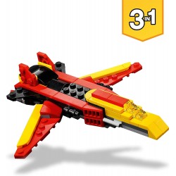 LEGO Creator 3in1 Super Robot, Set di Costruzioni in Mattoncini, Aereo e Drago Giocattolo per Bambini dai 6 Anni in su, con Part