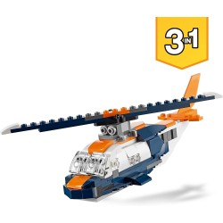 LEGO 31126 - Creator 3in1 Jet Supersonico, con Aereo, Elicottero e Motoscafo - LG31126