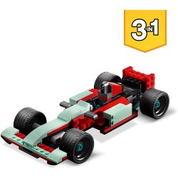 LEGO Creator 3in1 Street Racer, Macchine Giocattolo, Auto da Corsa, Giochi per Bambini dai 7 Anni in su, Set di Costruzione con 