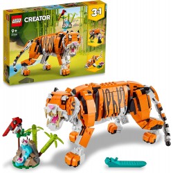 LEGO 31129 - Creator 3 in 1 Tigre Maestosa, Si Trasforma in Panda o Pesce - LG31129
