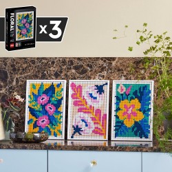 LEGO 31207 - ART Motivi Floreali, Set di Decorazioni Murali 3 in 1, Attività di Artigianato Fai da Te, Hobby Creativo di Botanic
