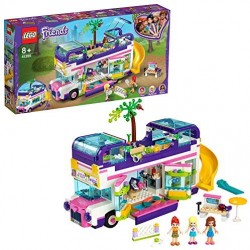 LEGO - Friends Il Bus dell Amicizia Set di Costruzioni con le Mini-Doll di Olivia, Mia e Stephanie, con Tanti Dettagli per Diver