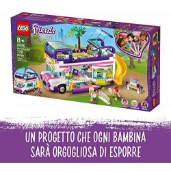 LEGO - Friends Il Bus dell Amicizia Set di Costruzioni con le Mini-Doll di Olivia, Mia e Stephanie, con Tanti Dettagli per Diver
