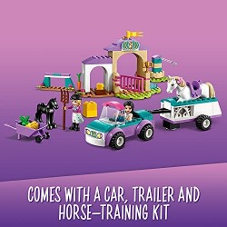 LEGO Friends Addestramento Equestre e Rimorchio, Set per Bambini di 4 Anni con 2 Mini Bamboline e Cavallo Giocattolo, 41441