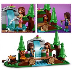 LEGO Friends La Cascata nel Bosco, Set di Costruzioni per Bambini di 5 Anni con le Mini Bamboline di Andrea e Olivia, 41677