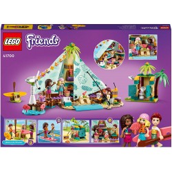 LEGO Friends Glamping sulla Spiaggia, Giocattoli per Bambini e Bambine di 6 Anni con 3 Mini Bamboline e Accessori, 41700