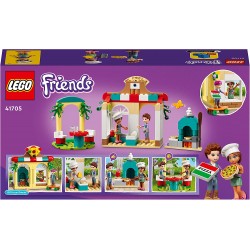 LEGO Friends La Pizzeria di Heartlake City, Set con Pizza e Cibo Giocattolo, con Mini Bamboline di Olivia ed Ethan, Giochi per B