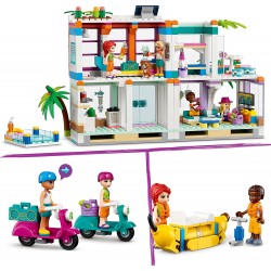 LEGO Friends Casa delle Vacanze sulla Spiaggia, con Piscina, Mini Bamboline Mia e Accessori, Costruzioni per Bambini dai 7 Anni 