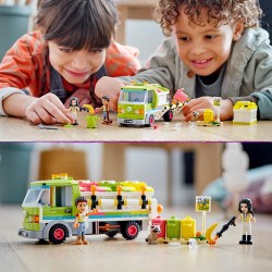 LEGO Friends Camion Riciclaggio Rifiuti, con Mini Bambolina Emma, Set Costruzioni Nettezza Urbana Giocattolo, Giochi per Bambini
