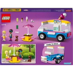 LEGO Friends Il Furgone dei Gelati, Set con Gelato, Cibo e Cane Giocattolo, con Mini Bamboline di Andrea e Roxy, Giochi per Bamb