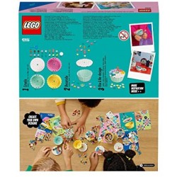 LEGO DOTS Kit Party Creativo con Cupcake e Decorazioni Fai da Te, Regalo di Compleanno, Kit Lavoretti Creativi per Bambini, 4192