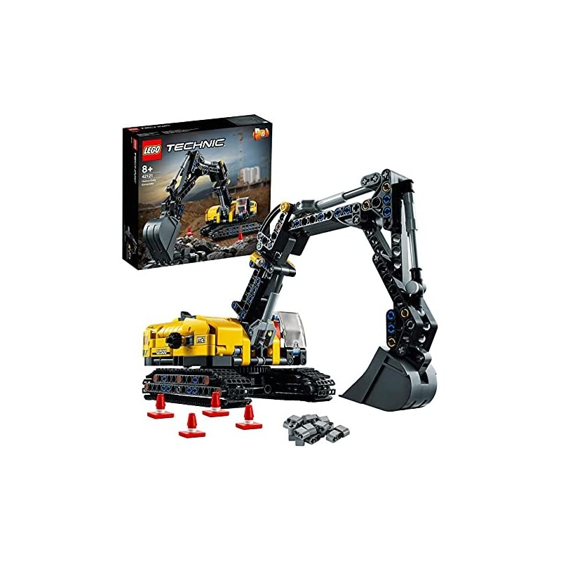 LEGO Technic Escavatore Pesante, Trattore, Modellino 2 in 1, Kit di Costruzione Veicolo Scavatore per Bambini dagli 8 Anni in Su