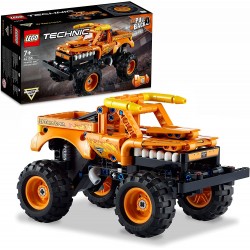 LEGO Technic Monster Jam El Toro Loco, Set 2 in 1 Camion e Macchina Giocattolo, per Bambini di 7 Anni, 42135