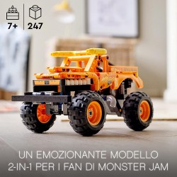 LEGO Technic Monster Jam El Toro Loco, Set 2 in 1 Camion e Macchina Giocattolo, per Bambini di 7 Anni, 42135