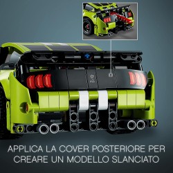 LEGO Technic Ford Mustang Shelby GT500, Modellino Auto da Costruire, Macchina Giocattolo, con App AR, 42138