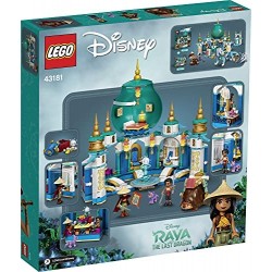 LEGO Disney Princess Raya e il Palazzo del Cuore, Castello Giocattolo con Mini Bamboline di Namaari, Tuk Tuk e Serlot, per Bambi