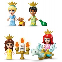 LEGO Disney Princess L Avventura Fiabesca di Ariel, Belle, Cenerentola e Tiana, Castello Giocattolo con 4 Mini Bambole, 43193