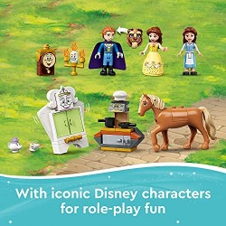 LEGO Disney Princess Il Castello di Belle e della Bestia, Set delle Principesse con 3 Mini Bamboline, 43196