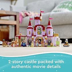 LEGO Disney Princess Il Castello di Belle e della Bestia, Set delle Principesse con 3 Mini Bamboline, 43196