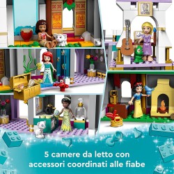 LEGO 43205 - Disney Princess Il Grande Castello delle Avventure con Mini Bamboline delle Principesse Ariel, Rapunzel e Biancanev