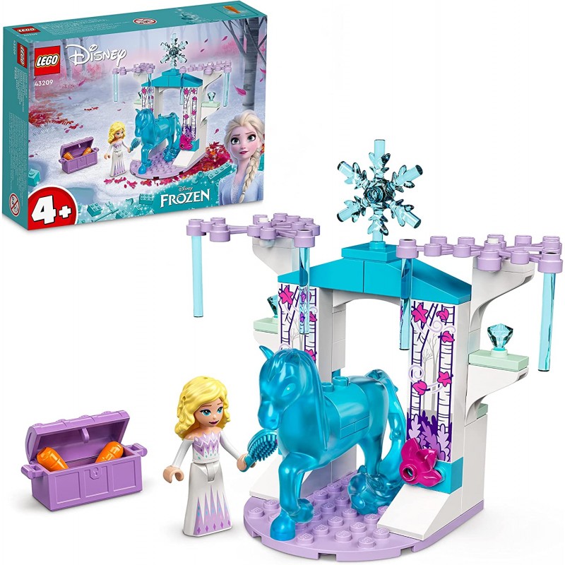LEGO Disney Elsa e La Stalla Di Ghiaccio Di Nokk, Idea Regalo per Bambini dai 4 Anni in su con Mini Bambolina e Cavallo Giocatto