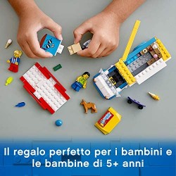 LEGO City Great Vehicles Furgone dei Gelati con 2 Minifigure e 1 Cane, Più 1 Serie di Accessori, Set di Costruzioni per B