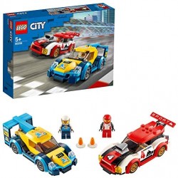 LEGO City Nitro Wheels Auto da Corsa, 2 Macchine Giocattolo e 2 Minifigure di Pilota, Giochi per Bambini di 5+ Anni, 60256