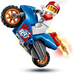 LEGO City Stuntz Stunt Bike Razzo, Set con Moto Giocattolo con Meccanismo a Spinta e Minifigura Pilota Rocket, 60298